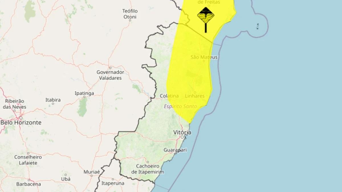 Cidades do ES recebem alerta de chuvas intensas; confira a lista