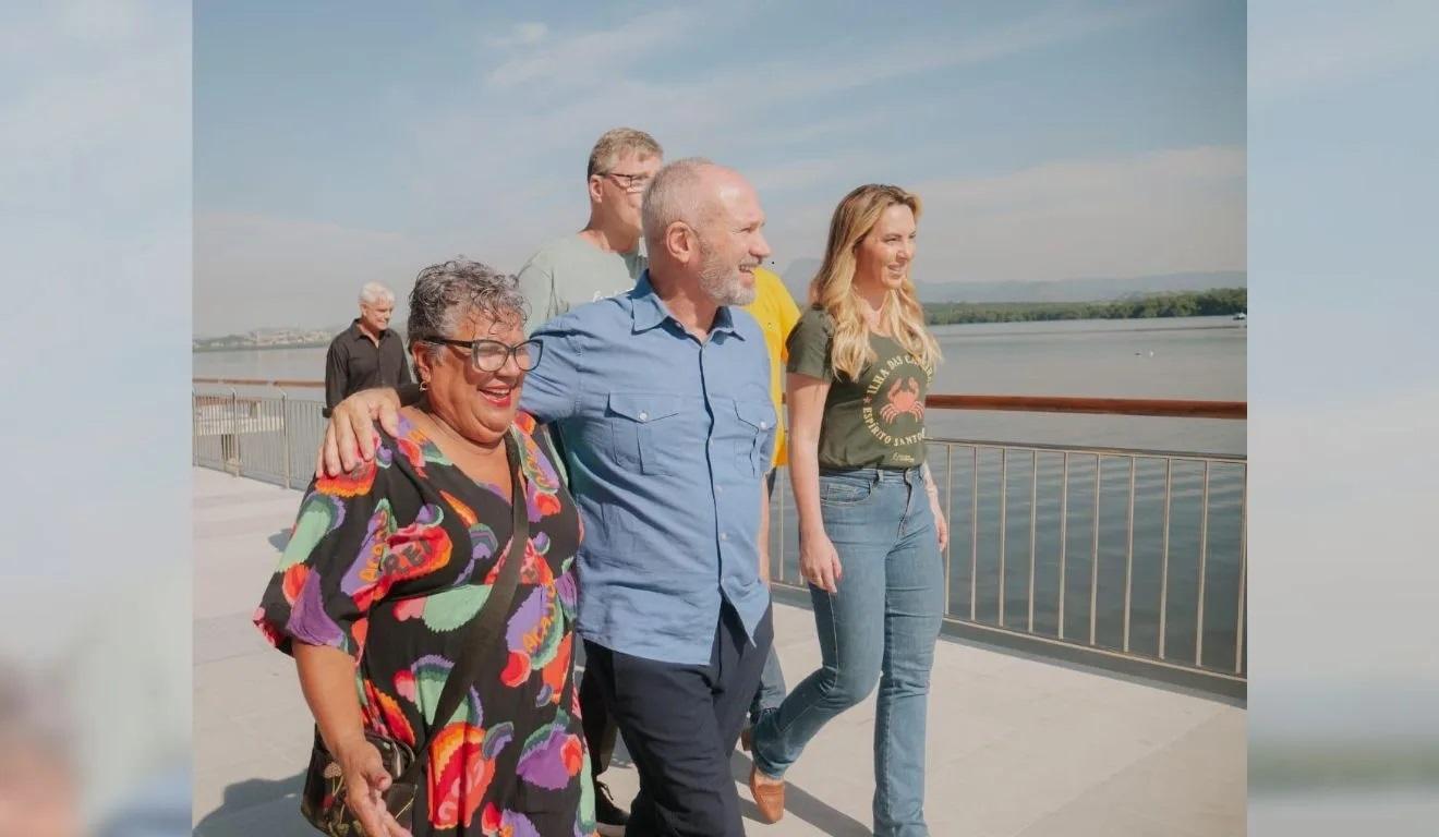 Após filiação, Hartung volta às ruas, visita obras e elogia Prefeitura de Vitória no ES