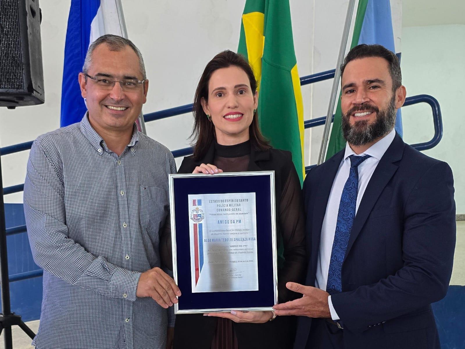 Prefeito Marcus Batista prestigia solenidade pelos 15 anos do 13º Batalhão da Polícia Militar em São Mateus, ES
