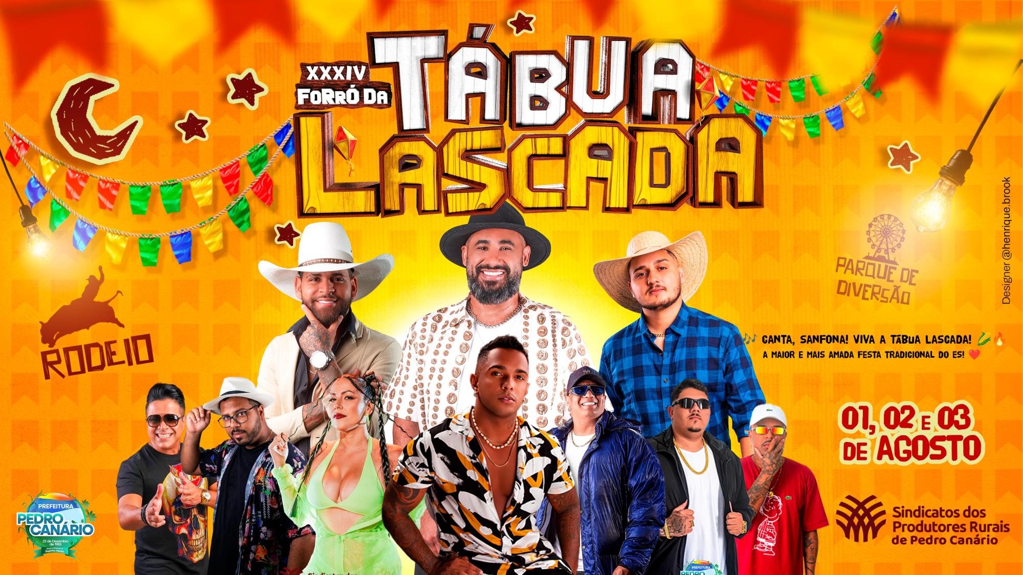 Pedro Canário divulga programação oficial do XXXIV Forró da Tábua Lascada