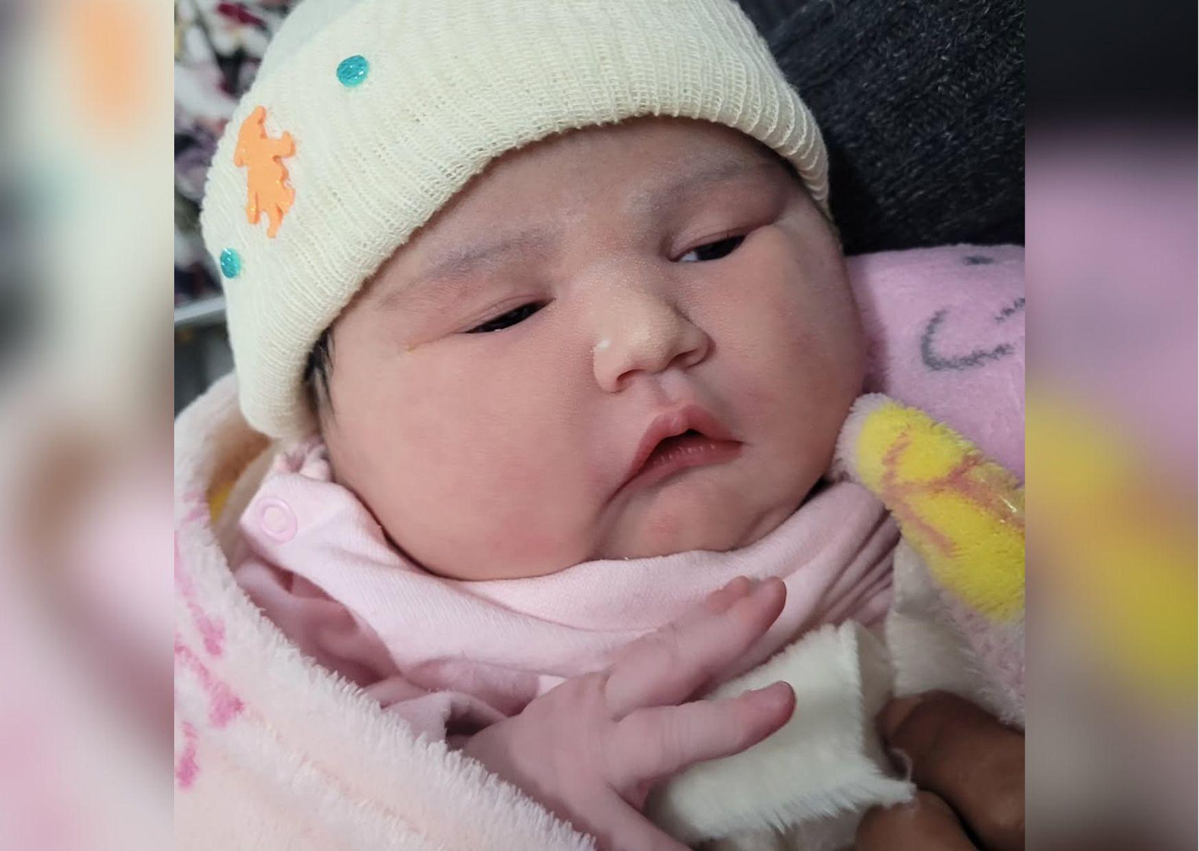 Bebê nasce com mais de 5,4 kg e encanta equipe do hospital