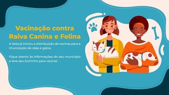 Vacinas para campanha contra raiva em cães e gatos estão disponíveis