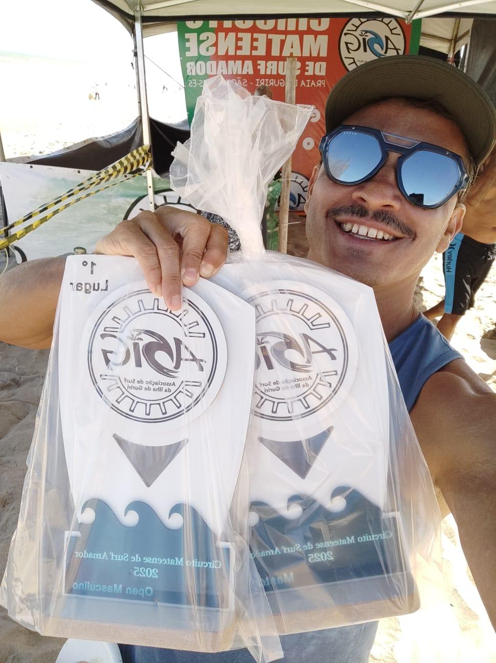 Ricieri Barbeito Vaccari conquista título estadual de surf na categoria Open Master e projeta novos desafios