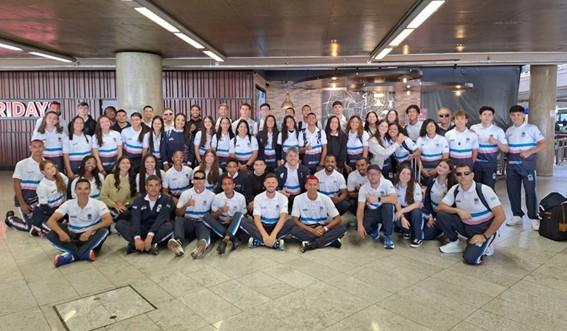 Delegação do Espírito Santo desembarca em Brasília para Jogos da Juventude 2025