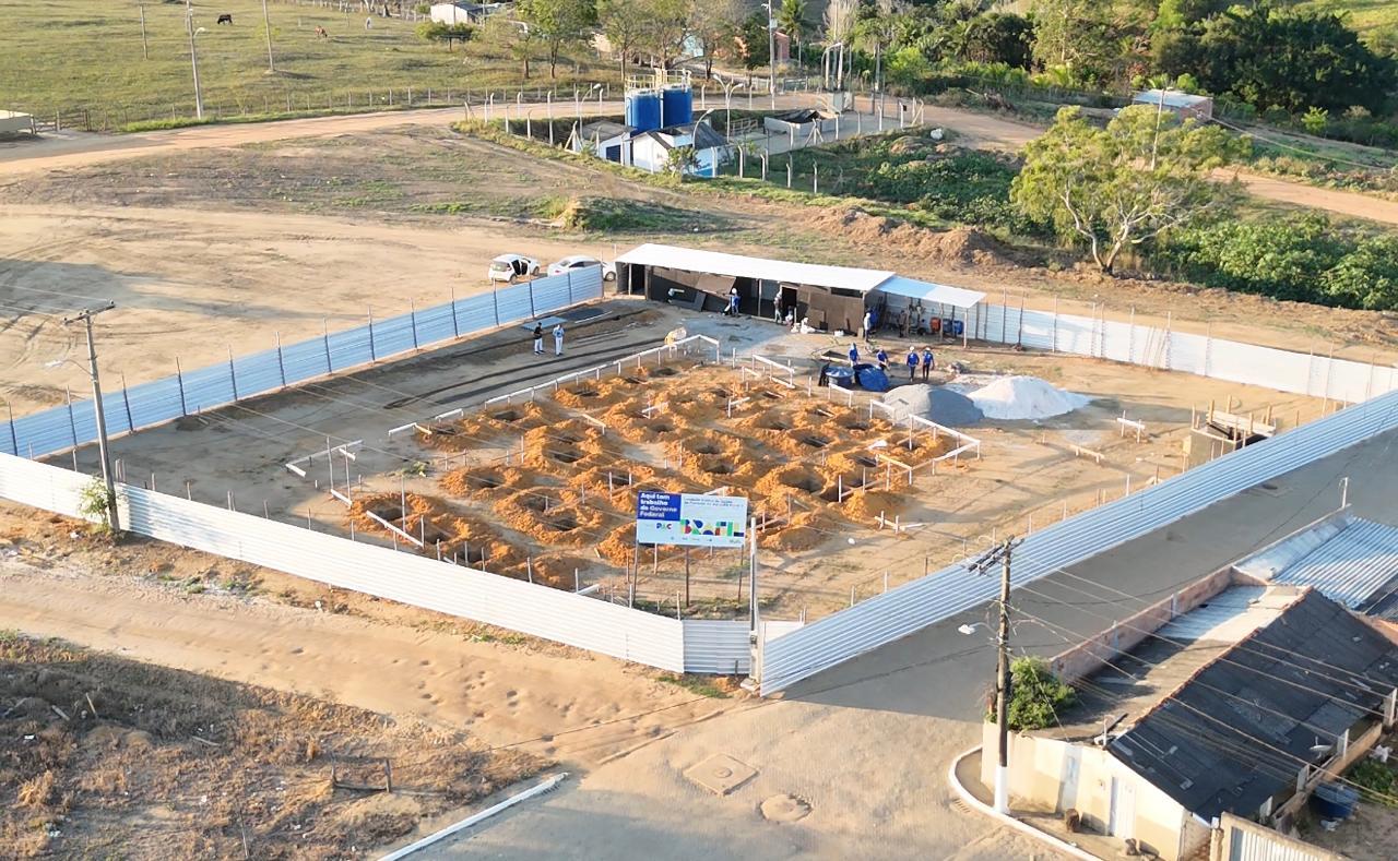Obra da nova Unidade de Saúde de Floresta do Sul, em Pedro Canário, no ES, avança e já atinge 10% de execução