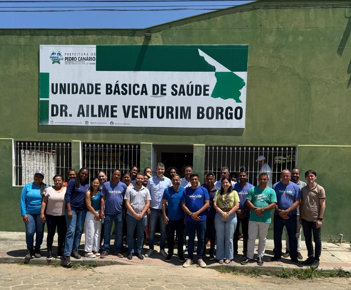 Prefeito Kleilson recebe secretário estadual de Saúde para assinatura de ordem de serviço e inaugurações em Pedro Canário, ES