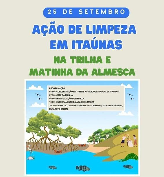 Parque Estadual de Itaúnas, em Conceição da Barra, no ES, promove ação de limpeza na Trilha e Matinha da Almesca