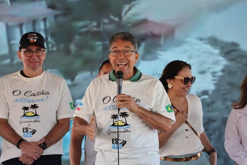 Casagrande inaugura sistema de travessia por balsa e anuncia novos investimentos em Conceição da Barra