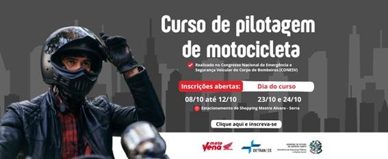 Detran/ES oferece cursos de pilotagem de motocicleta gratuitamente para população da Serra