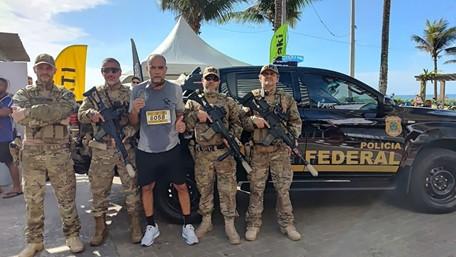 Corredores e policiais movimentam Vila Velha, no ES, na 1ª Corrida da Polícia Federal
