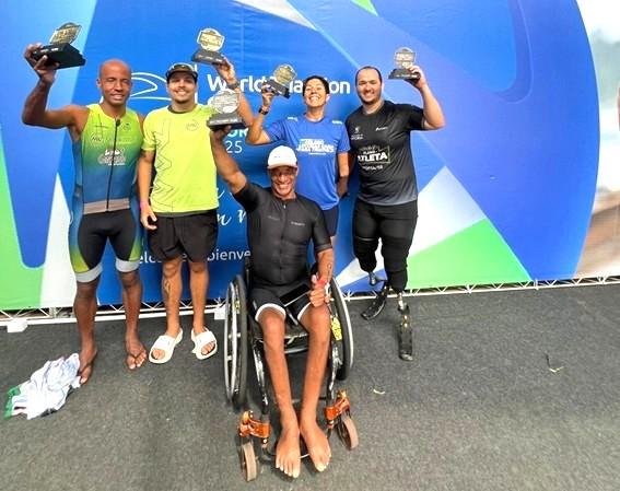Atletas do Espírito Santo brilham no Brasileiro de Paratriathlon com dois ouros e duas pratas