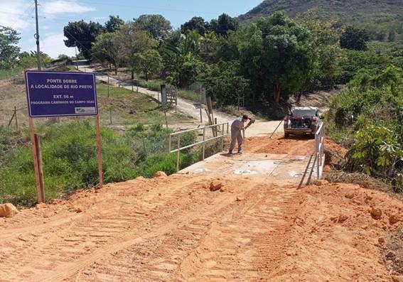 Água Doce do Norte, no ES, recebe duas novas pontes rurais instaladas pela Seag