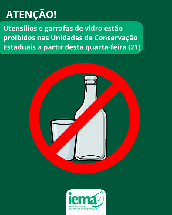 Iema proíbe uso de utensílios e garrafas de vidro nas Unidades de Conservação no Espírito Santo