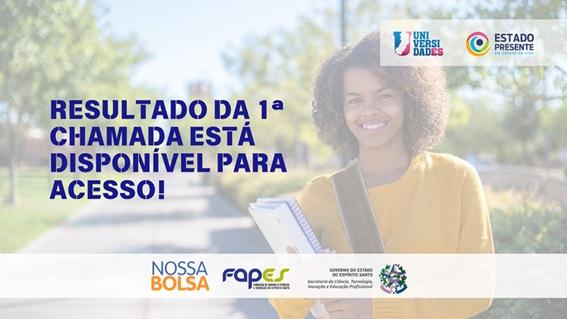 Governo do Espírito Santo divulga resultado da 1ª chamada do Nossa Bolsa 2026