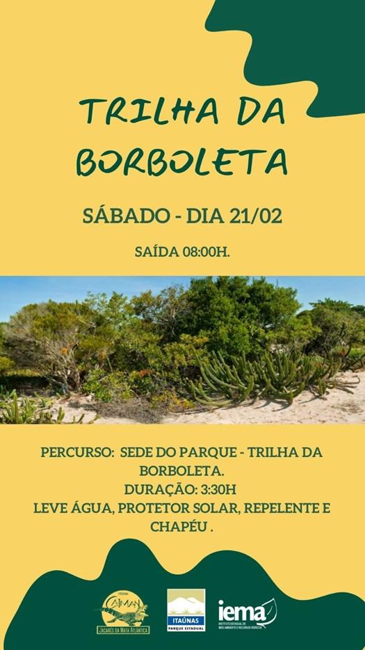 Parque Estadual de Itaúnas, em Conceição da Barra, ES, promove trilha para mais uma atividade da Temporada de Verão 2026
