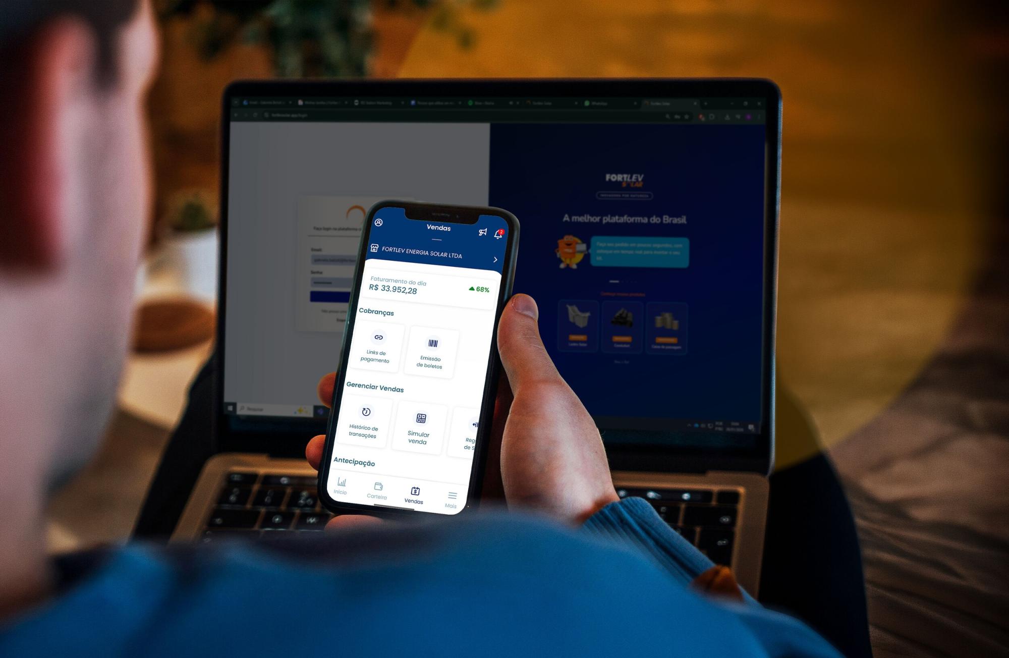 Solução de pagamento inovadora da Fortlev Solar transforma celular em maquininha de cartão