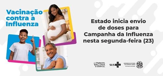 Espírito Santo inicia envio de doses para Campanha da Influenza nesta segunda-feira (23)