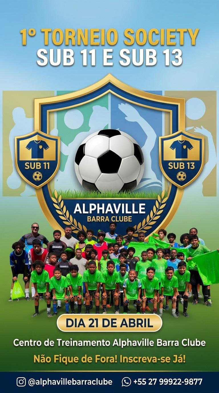 Alphaville Barra Clube promove 1º Torneio Society Sub-11 e Sub-13 em Conceição da Barra, ES