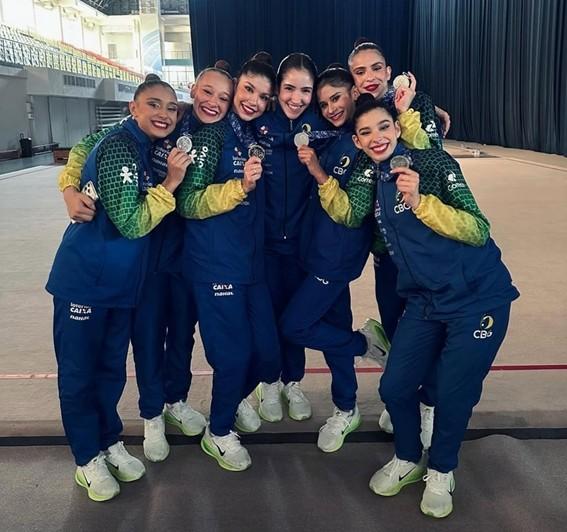 Com Sofia Madeira, Brasil conquista prata na Copa do Mundo de ginástica rítmica