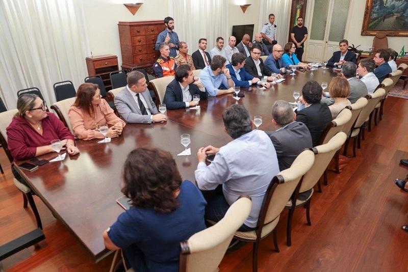 Governador do Espírito Santo, Ricardo Ferraço, realiza primeira reunião de trabalho com o secretariado no Palácio Anchieta