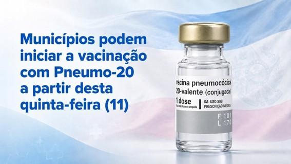 Municípios do Espírito Santo podem iniciar a vacinação com Pneumo-20 a partir desta quinta-feira (11)