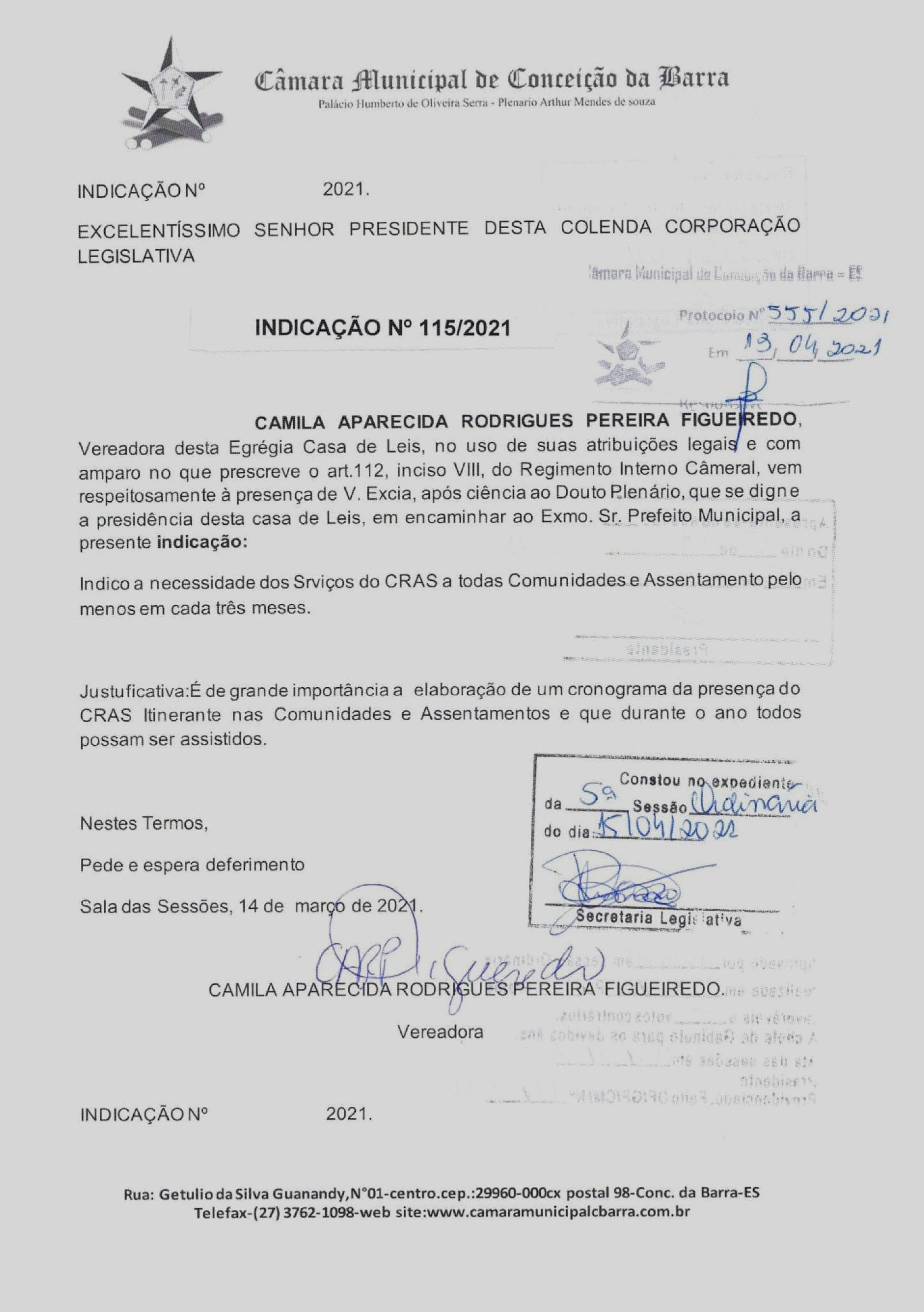 Indicação da vereadora Camila fortalece atendimento social no interior e garante implantação do CRAS Itinerante em comunidades de Conceição da Barra, ES