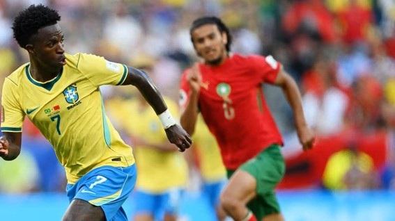 Vini Jr. marca golaço e salva o Brasil de derrota na estreia contra Marrocos