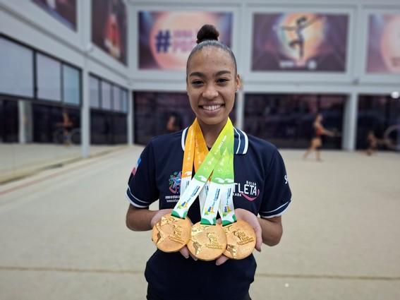 Ginasta Geovanna Santos disputa Copa do Mundo de ginástica rítmica na China
