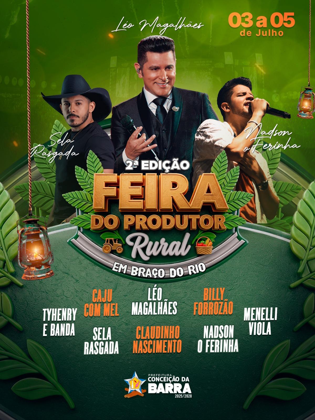 2ª Feira do Produtor Rural vai movimenta Braço do Rio com atrações, negócios e valorização do campo em Conceição da Barra, ES