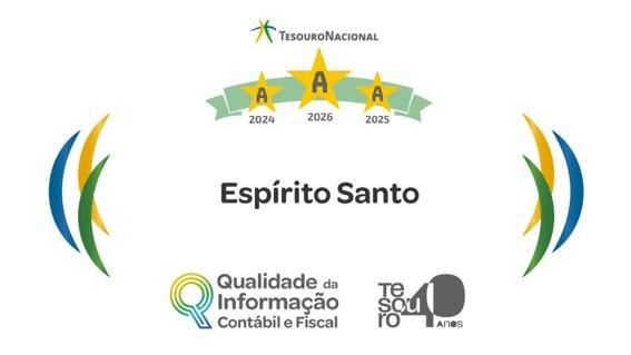 Espírito Santo conquista nota A em ranking nacional de qualidade da informação contábil e fiscal pelo 4º ano consecutivo