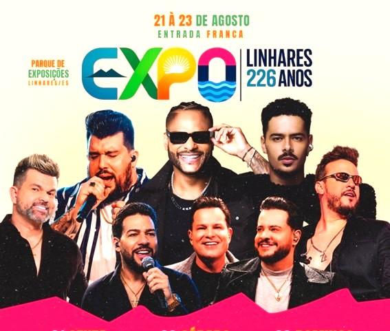 Linhares, no ES, prepara grande festa pelos 226 anos com Pedro Sampaio, Panda, João Neto & Frederico, Tony Salles e rodeio