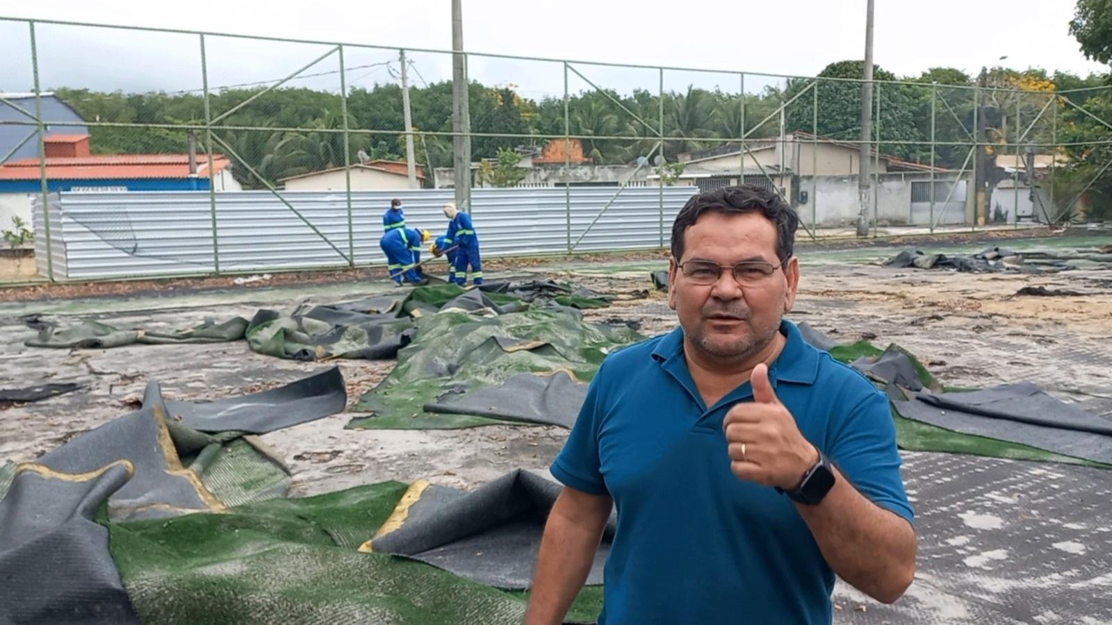 Parceria entre Prefeitura e Governo do ES impulsiona esporte em Conceição da Barra com revitalização dos campos da Cohab e do Catita