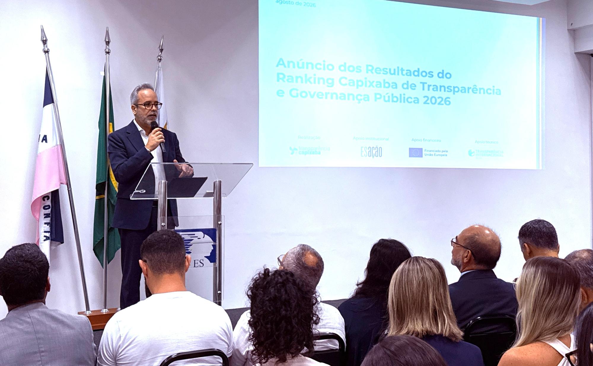 Transparência avança no Espírito Santo e 55 municípios apresentam desempenho considerado ótimo em ranking