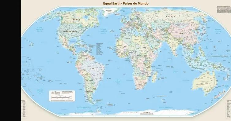 Novo mapa-múndi corrige tamanho da África, América do Sul e Ásia