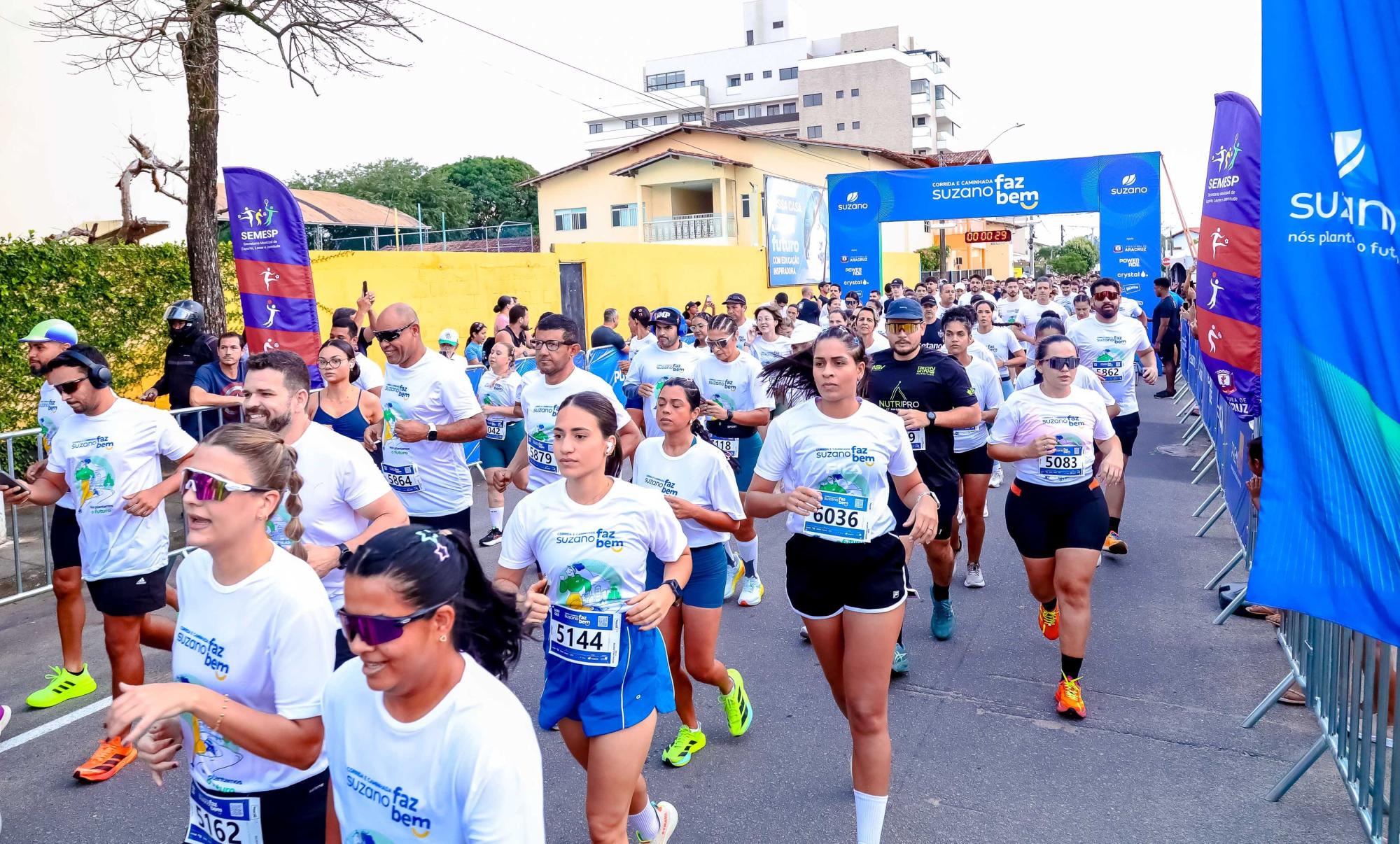 700 pessoas participaram da Corrida e Caminhada Suzano Faz Bem em Aracruz, no ES