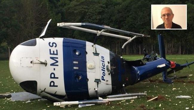 Aeronáutica conclui investigação sobre acidente com helicóptero onde estava Paulo Hartung