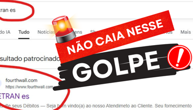 Alerta de Golpe: Falso site do Detran/ES engana motoristas em sites de busca
