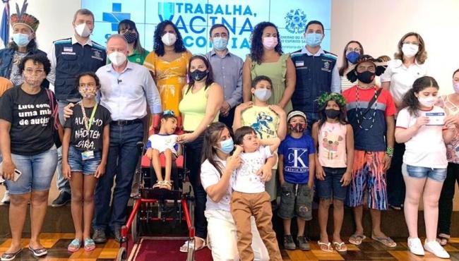 Ato simbólico marca início da vacinação das crianças contra Covid-19 no Espírito Santo
