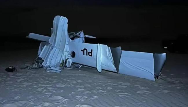 Avião de pequeno porte cai nos Lençóis Maranhenses e deixa dois mortos