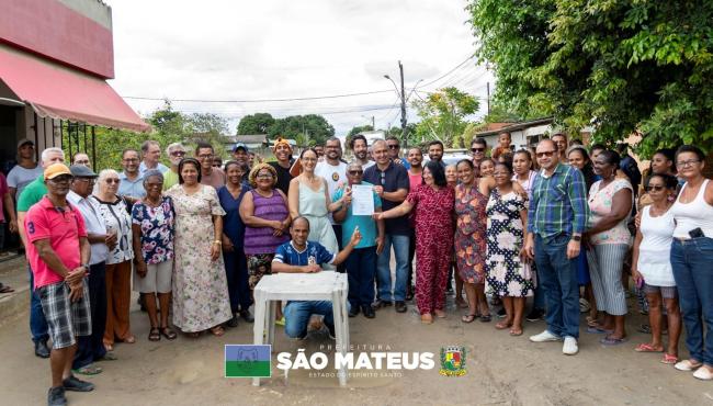 Bairro Nova Era recebe ordem de serviço para obras na rede de esgoto em São Mateus, no ES