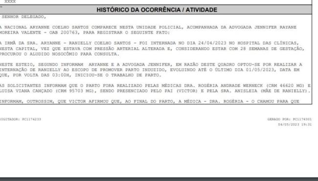 Bebê teve cabeça arrancada durante parto em hospital de MG