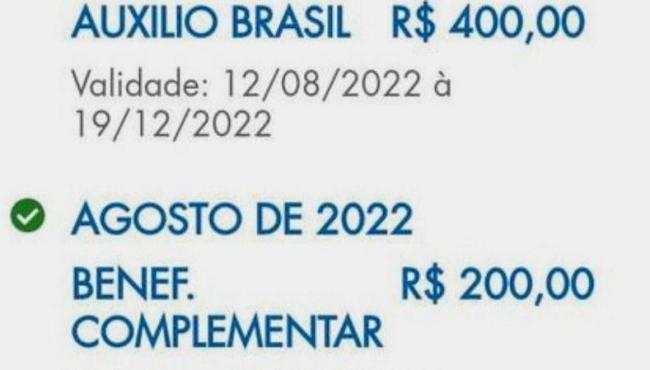 Beneficiário do Auxílio Brasil recebe R$ 200 como ‘complementar’