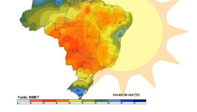 Brasil terá semana de calor e baixa umidade na maior parte do país