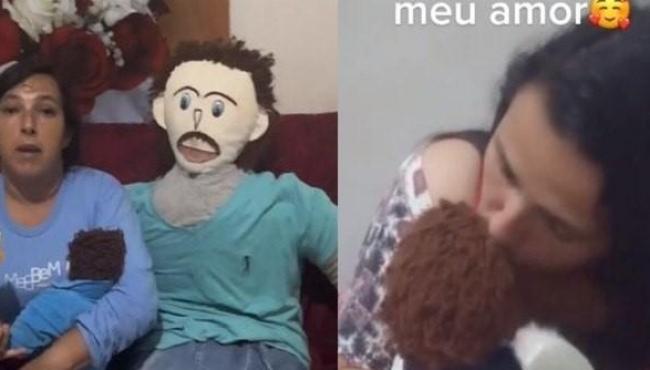 Brasileira casada com boneco de pano anuncia gravidez do 2º filho e vive sucesso internacional