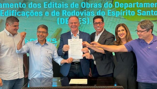 Casagrande anuncia quase R$ 1 bilhão em obras de infraestrutura de rodovias e edificações para 2025 no ES