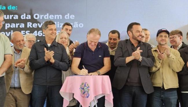 Casagrande autoriza obras de revitalização de rodovia em Domingos Martins, ES