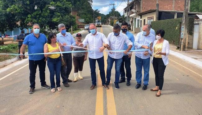 Casagrande entrega obra de pavimentação da Rodovia ES-164, em Vargem Alta