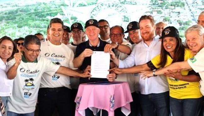 Casagrande inaugura sistema de travessia por balsa e anuncia novos investimentos em Conceição da Barra
