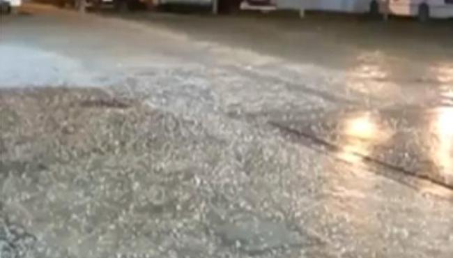 Chuva de granizo atinge Boa Esperança e Nova Venécia, no ES
