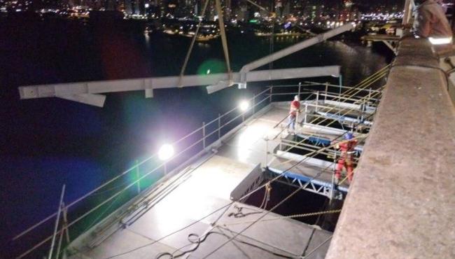 Começam obras da construção do Mirante da Ciclovia da Vida, na Terceira Ponte, no ES